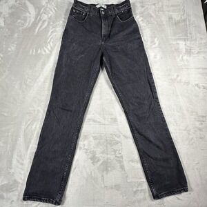 Abercrombie Fitch 90s Straight Ultra High Rise Black Jeans Womens 26 2R Pants